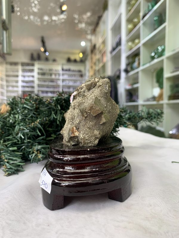 ĐÁ VÀNG GĂM – Pyrite, KT: C11xN9,5 CM (VG54), 0,740 KG