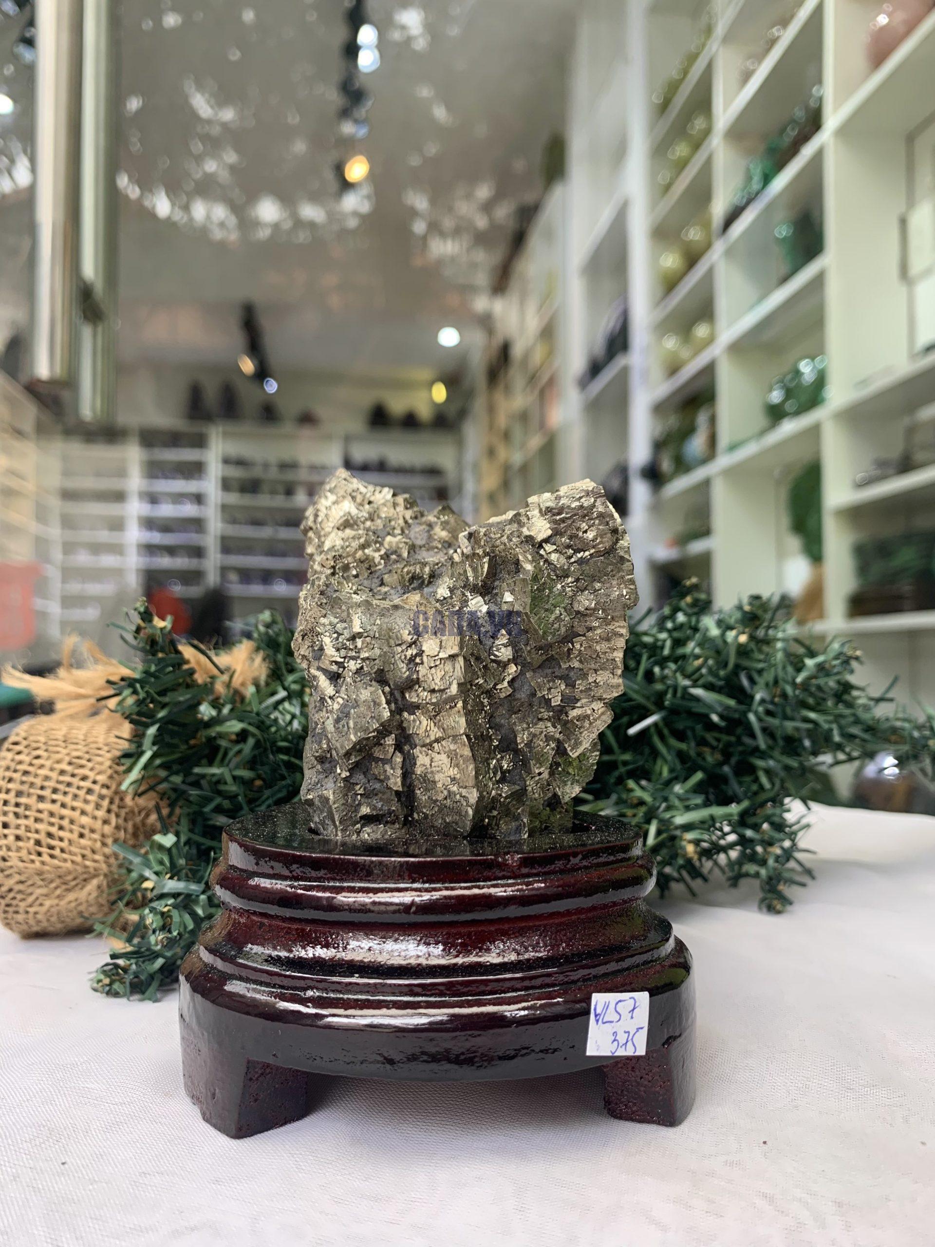 ĐÁ VÀNG GĂM – Pyrite, KT: C12xN8,5 CM (VG57), 0,745 KG