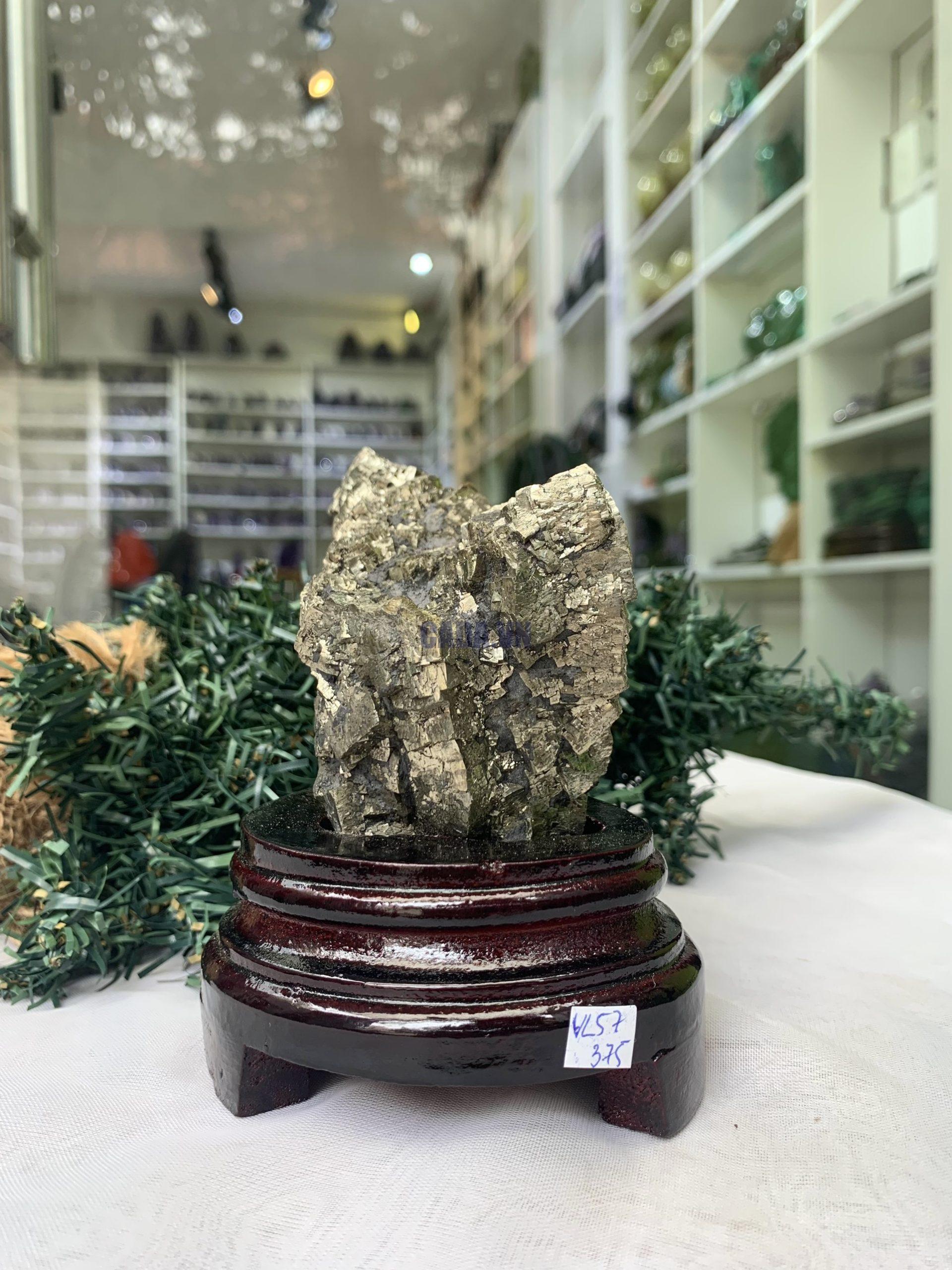 ĐÁ VÀNG GĂM – Pyrite, KT: C12xN8,5 CM (VG57), 0,745 KG 