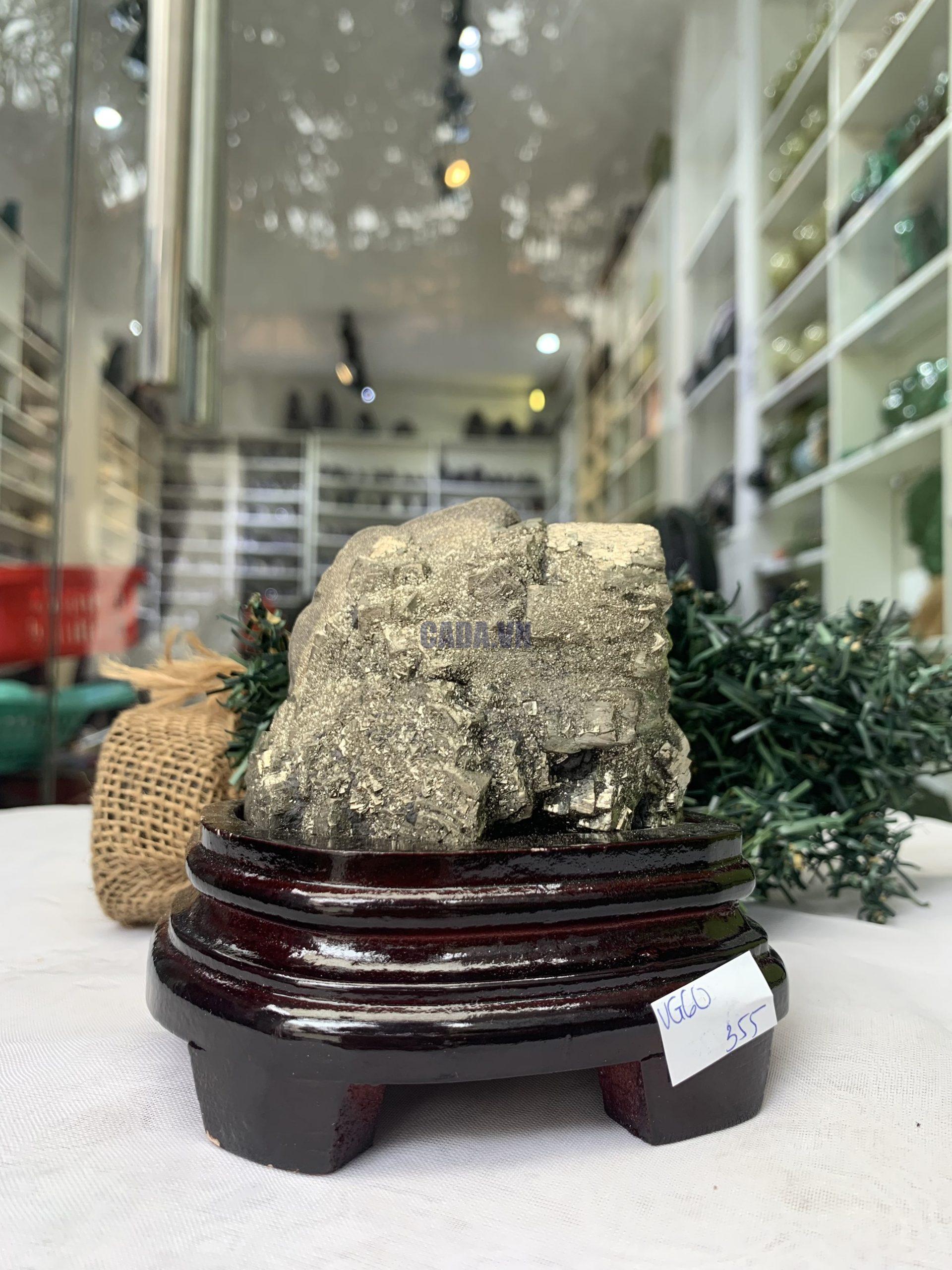 ĐÁ VÀNG GĂM – Pyrite, KT: C10,5xN9 CM (VG60), 0,705 KG