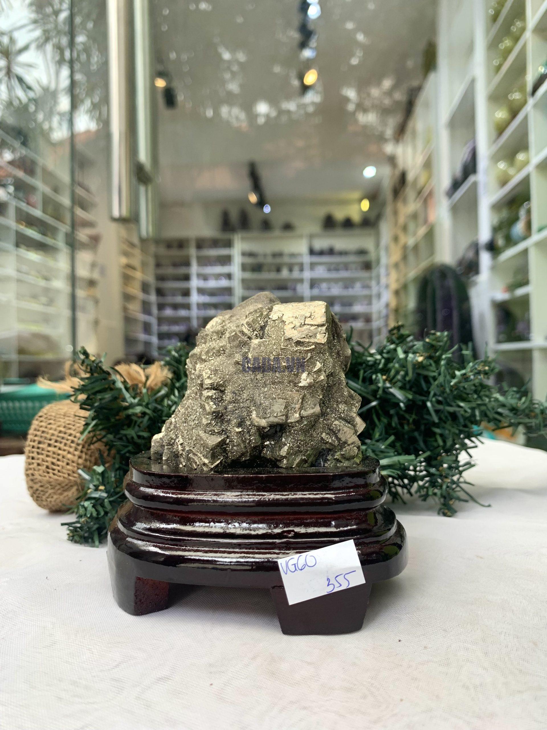 ĐÁ VÀNG GĂM – Pyrite, KT: C10,5xN9 CM (VG60), 0,705 KG