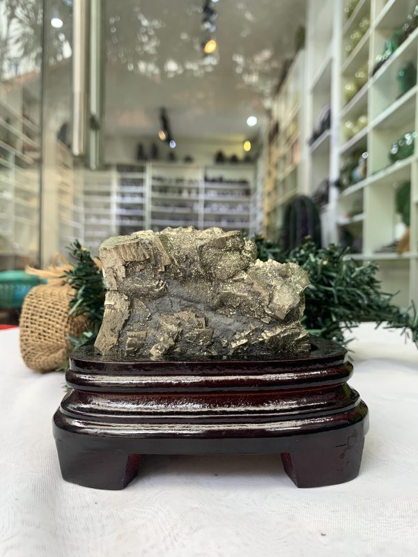 ĐÁ VÀNG GĂM – Pyrite, KT: C9,5xN8 CM (VG63), 0,880 KG ĐÁ VÀNG GĂM – Pyrite, KT: C9,5xN8 CM (VG63), 0,880 KG