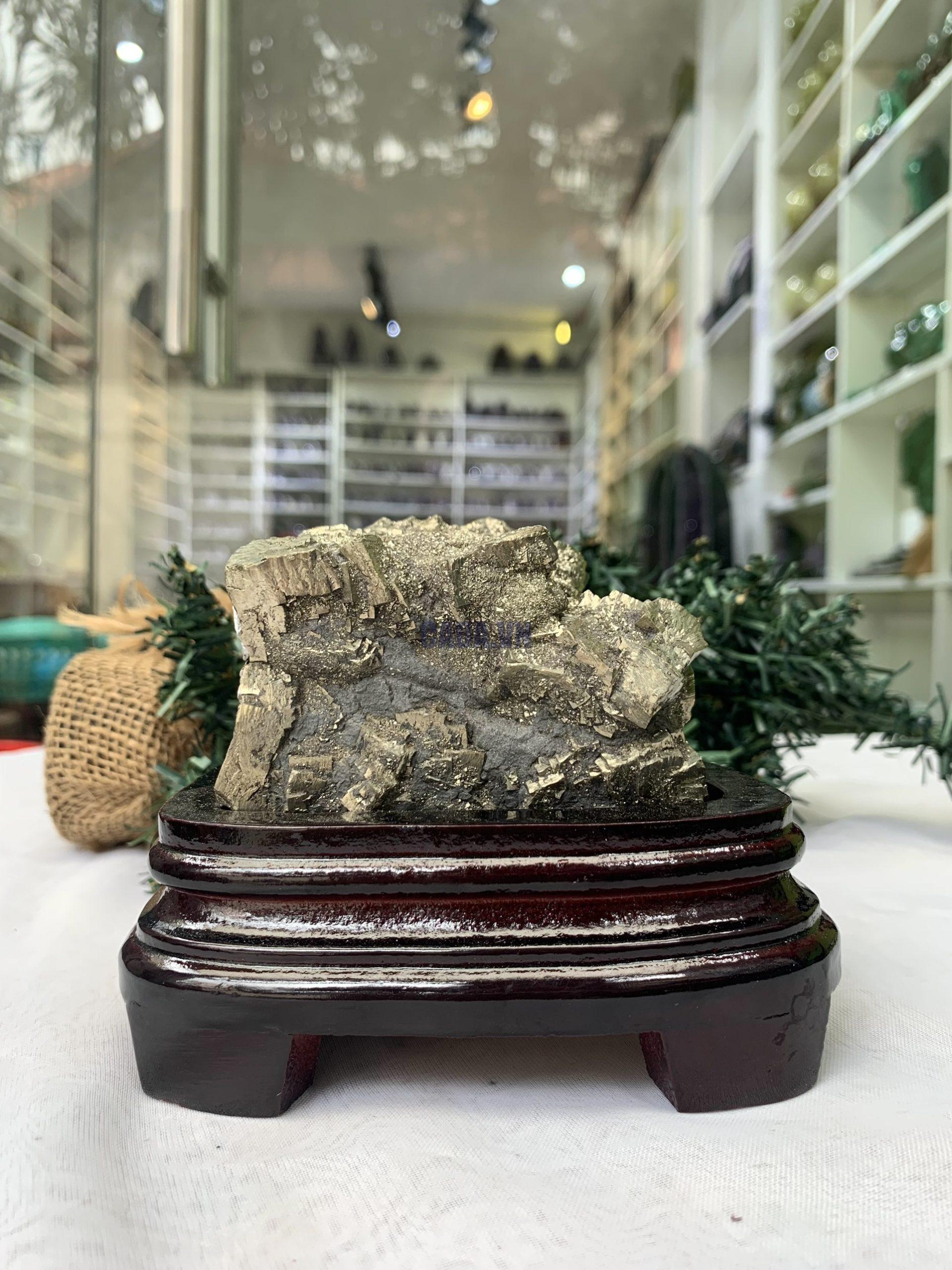 ĐÁ VÀNG GĂM – Pyrite, KT: C9,5xN8 CM (VG63), 0,880 KG ĐÁ VÀNG GĂM – Pyrite, KT: C9,5xN8 CM (VG63), 0,880 KG