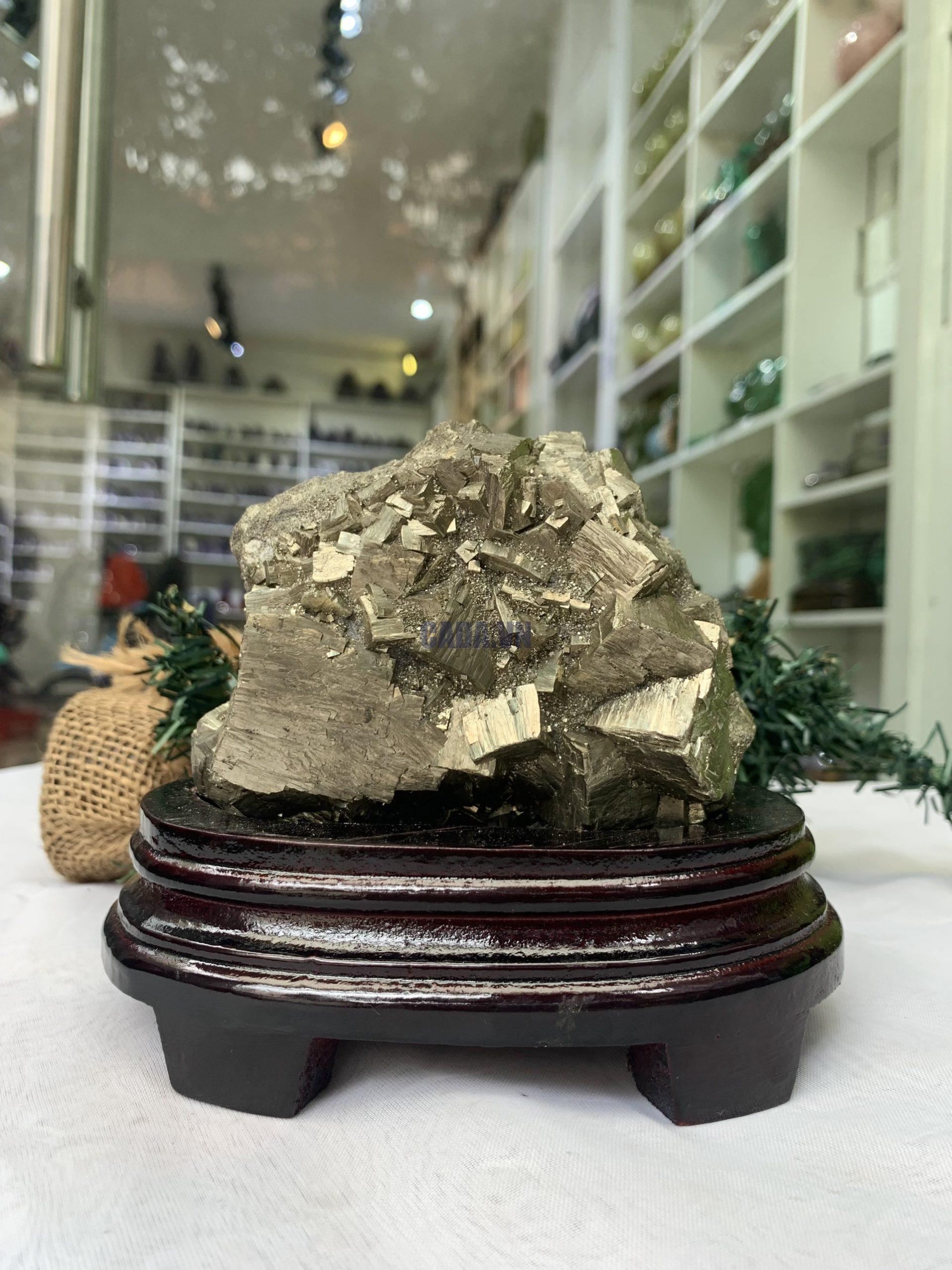 ĐÁ VÀNG GĂM – Pyrite, KT: C12,5xN10,5 CM (VG64), 1,175 KG