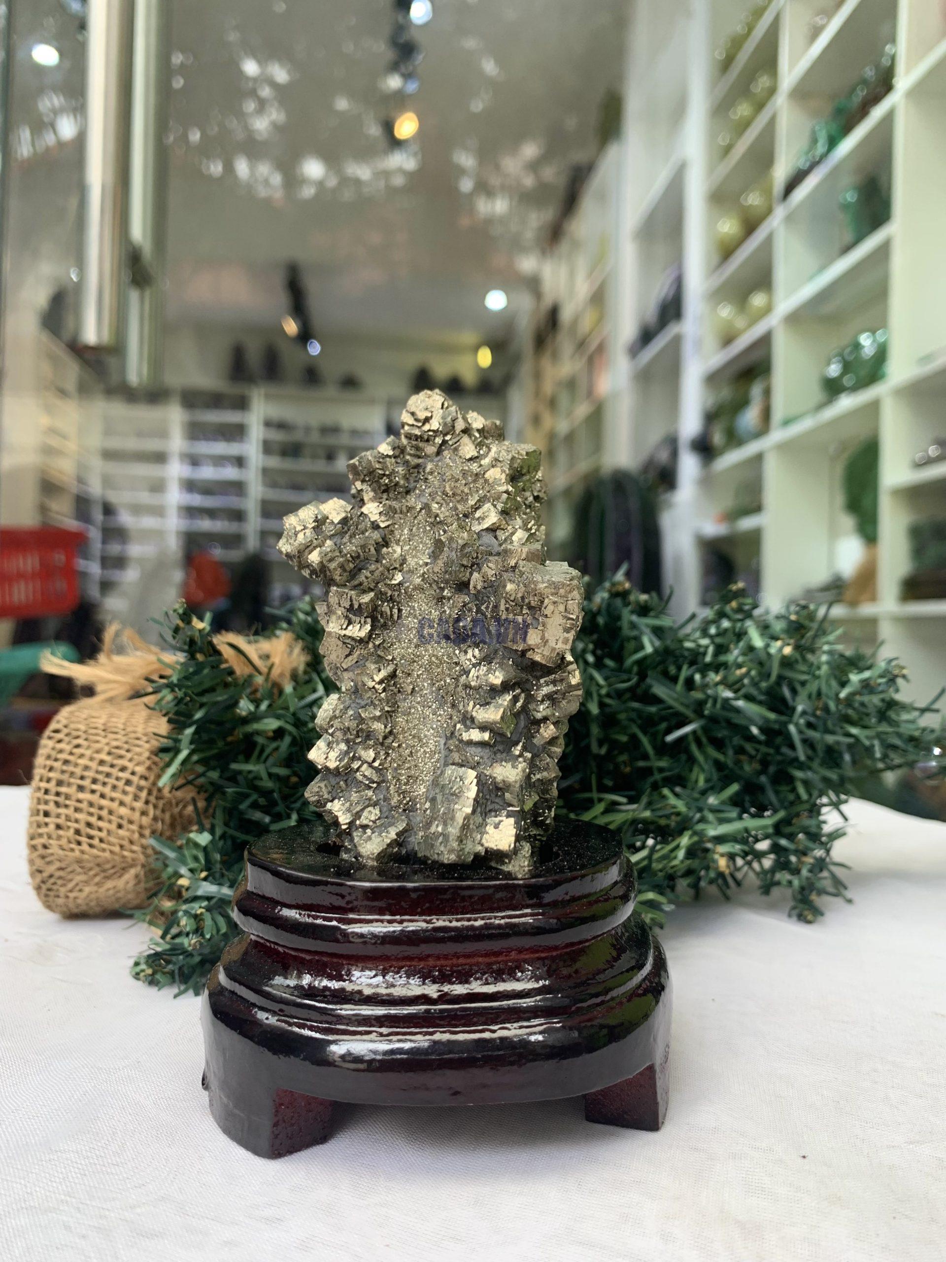 ĐÁ VÀNG GĂM – Pyrite, KT: C13xN6 CM (VG59), 0,460 KG