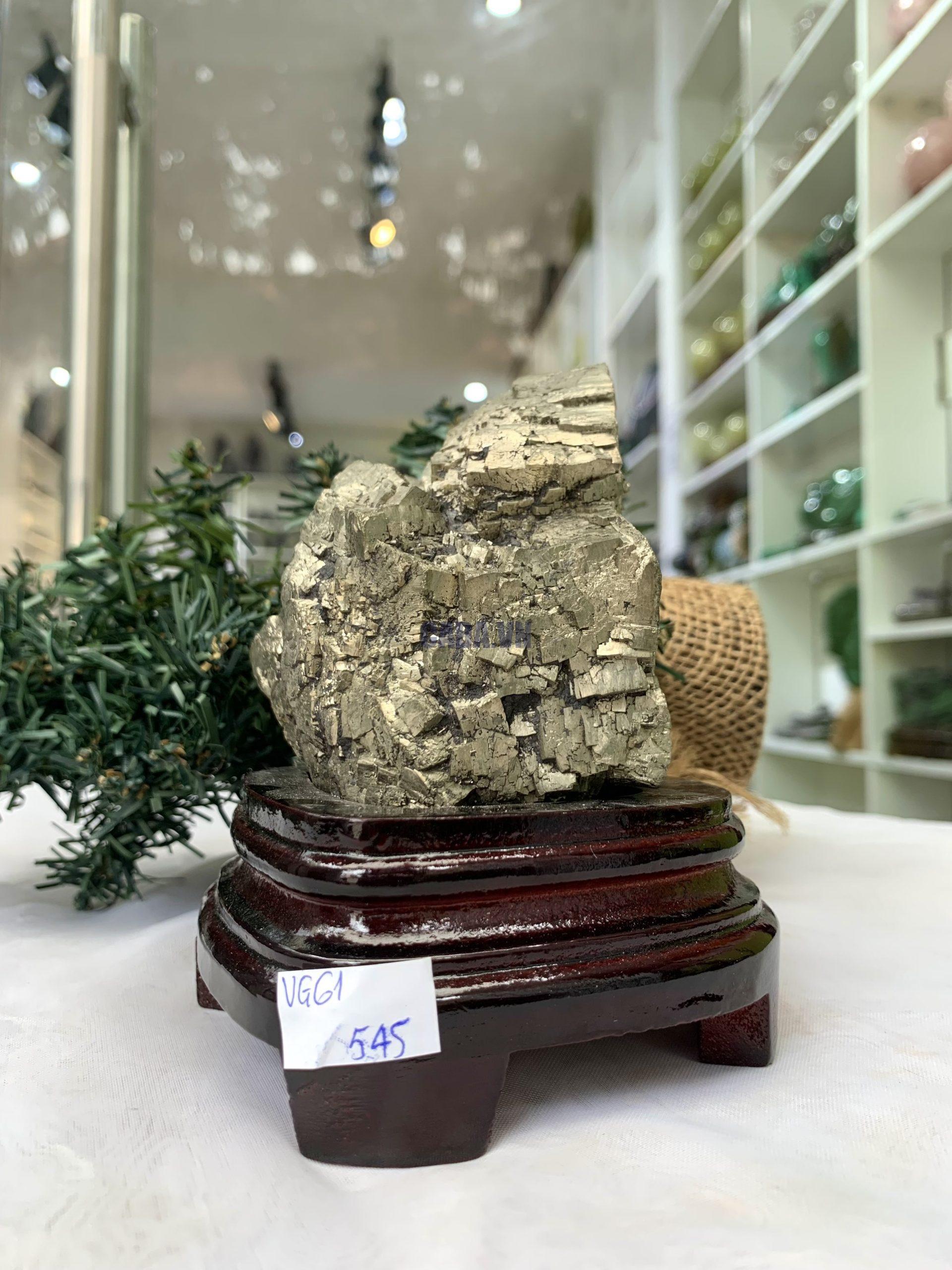 ĐÁ VÀNG GĂM – Pyrite, KT: C12,5xN9 CM (VG61), 1,085 KG