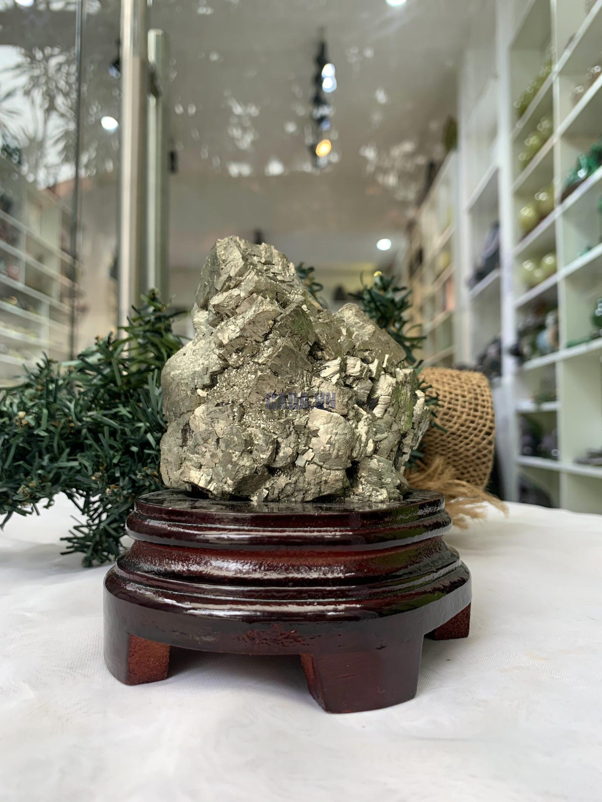 ĐÁ VÀNG GĂM – Pyrite, KT: C12,5xN9 CM (VG61), 1,085 KG