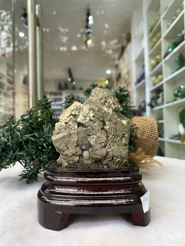 ĐÁ VÀNG GĂM – Pyrite, KT: C12,5xN9 CM (VG61), 1,085 KG