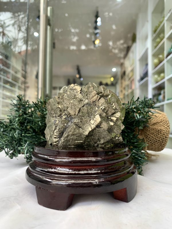 ĐÁ VÀNG GĂM – Pyrite, KT: C11xN8,5 CM (VG62), 0,890 KG