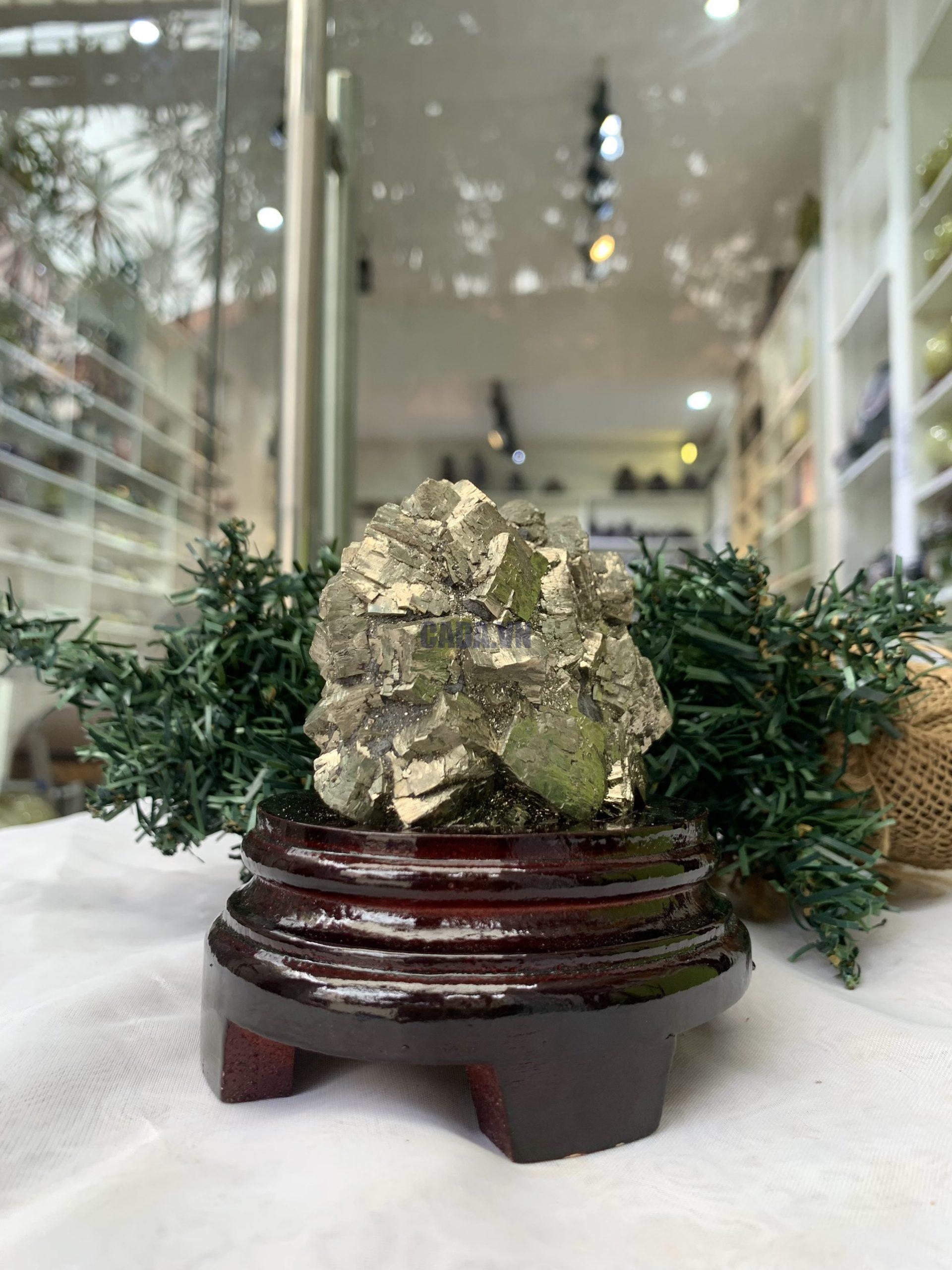 ĐÁ VÀNG GĂM – Pyrite, KT: C11xN8,5 CM (VG62), 0,890 KG