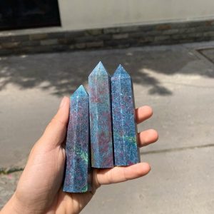 Ruby in Fuchsite |Trụ đá ruby | Đá thanh tẩy, đá sưu tầm, đá tarot | CADAVN