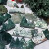 Moss Agate Mountain – Moss Agate round slice | Đá băng ngọc thủy tảo, mã não rêu hình núi, hình tròn | CADAVN