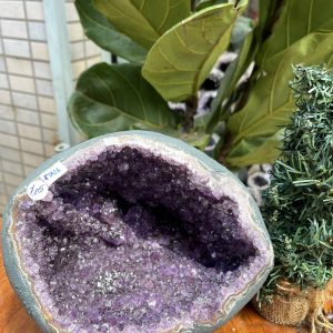 Túi Tiền - Ổ Tụ Tài Thạch Anh Tím - Amethyst (TTA01), KT: 18x15x20 CM, KL : 7,05kg
