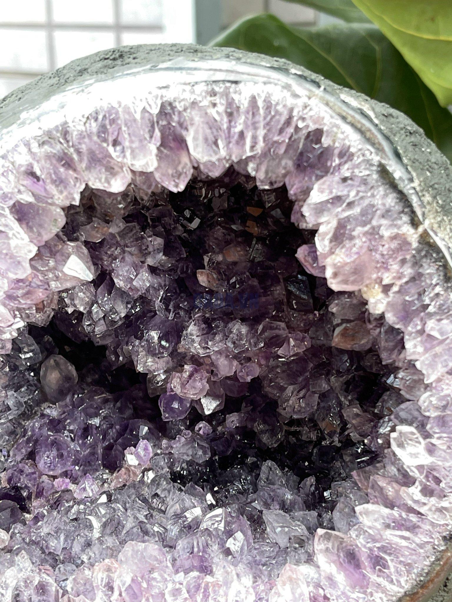 Túi Tiền - Ổ Tụ Tài Thạch Anh Tím - Amethyst (TTA11), KT: 16x14x18 CM, KL : 6,635kg