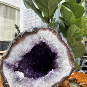 Túi Tiền - Ổ Tụ Tài Thạch Anh Tím - Amethyst (TTA14), KT: 26x22x24 CM, KL : 16.73kg