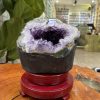 Túi Tiền - Ổ Tụ Tài Thạch Anh Tím - Amethyst (TTA59), KT: 14x10x15 CM, KL : 2.55kg