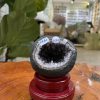 Túi Tiền - Ổ Tụ Tài Thạch Anh Tím - Amethyst (TTA62), KT: 8x6x8 CM, KL : 0,66kg