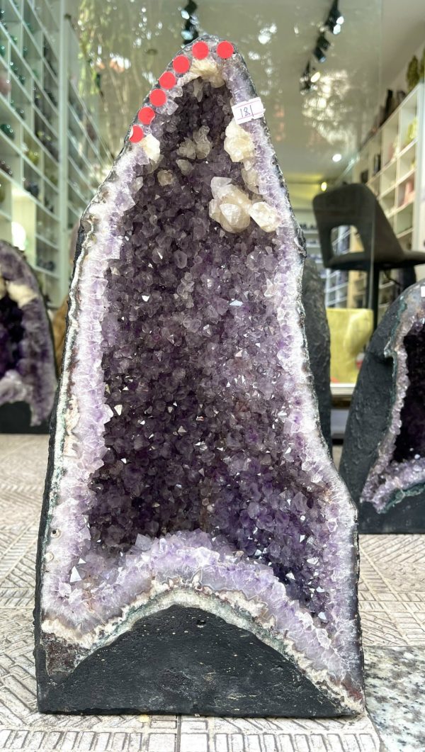 Hốc Thạch Anh Tím – Amethyst Geode (T140), KT: 44x 22 CM, KL : 18.1kg