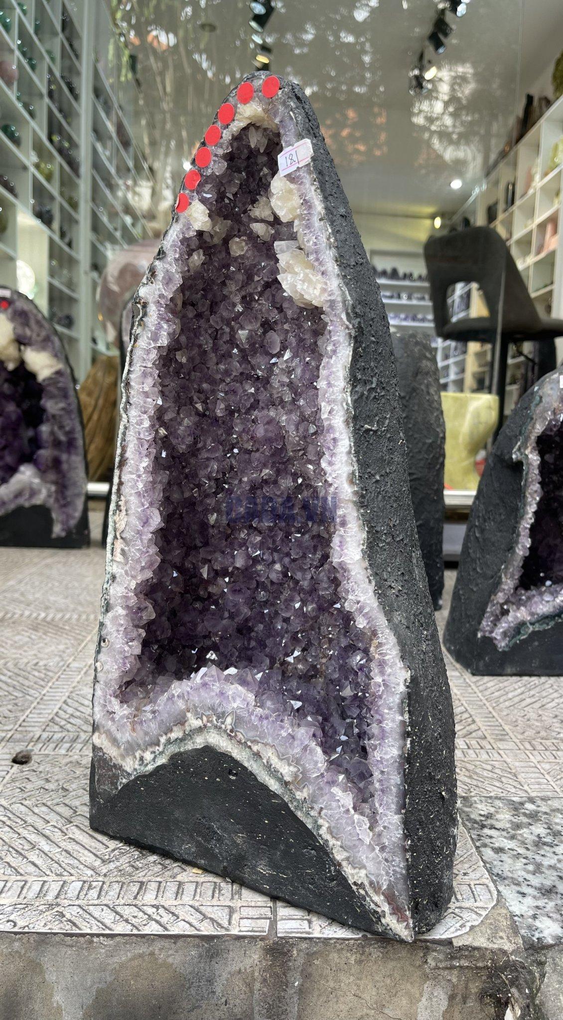 Hốc Thạch Anh Tím – Amethyst Geode (T140), KT: 44x 22 CM, KL : 18.1kg