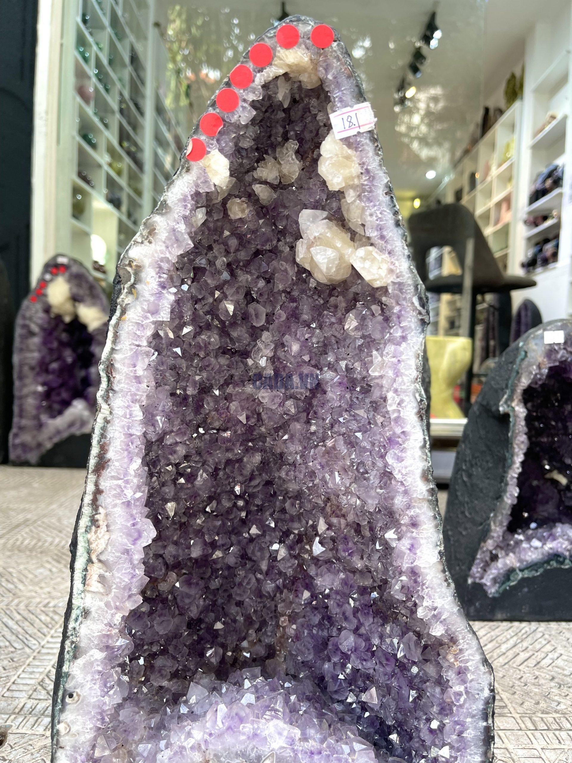 Hốc Thạch Anh Tím – Amethyst Geode (T140), KT: 44x 22 CM, KL : 18.1kg