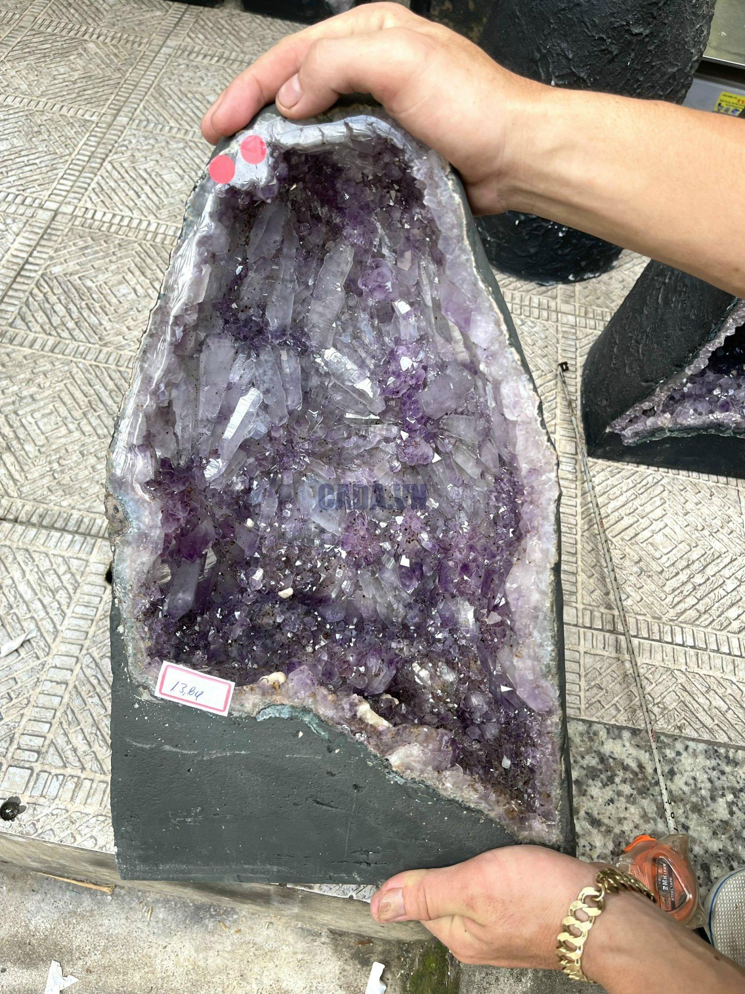 Hốc Thạch Anh Tím – Amethyst Geode (T141), KT: 40x 25CM, KL : 13.84kg