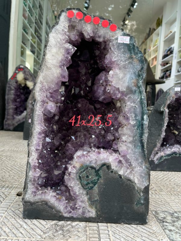 Hốc Thạch Anh Tím – Amethyst Geode (T142), KT: 41x 25.5CM, KL : 21.1kg