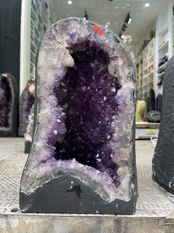 Hốc Thạch Anh Tím - Amethyst Geode (T147), KT: 36.5 x 22 CM, KL : 21.8kg