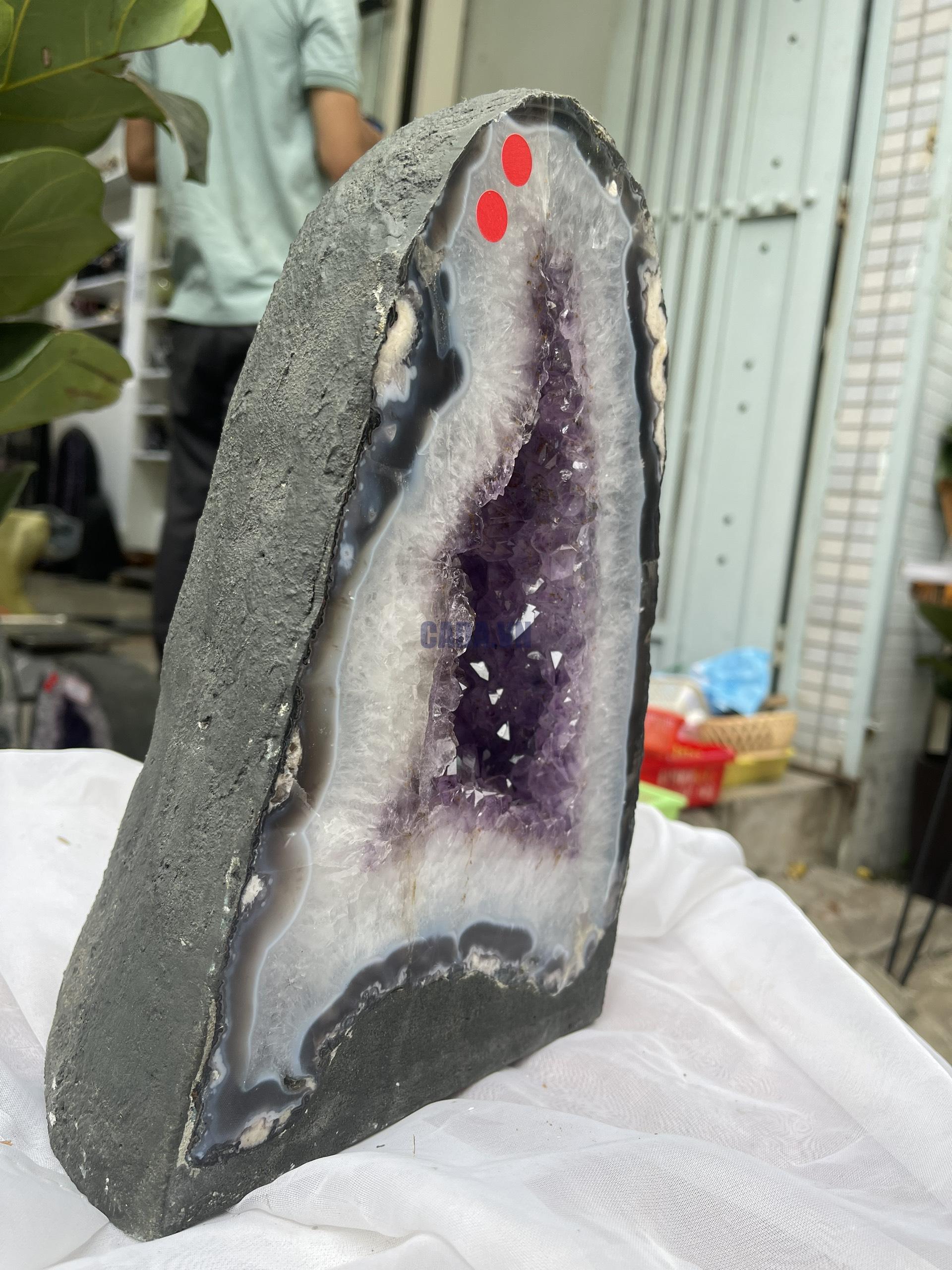 Hốc Thạch Anh Tím - Amethyst Geode (T150), KT: 29 x 19 CM, KL : 8.84kg