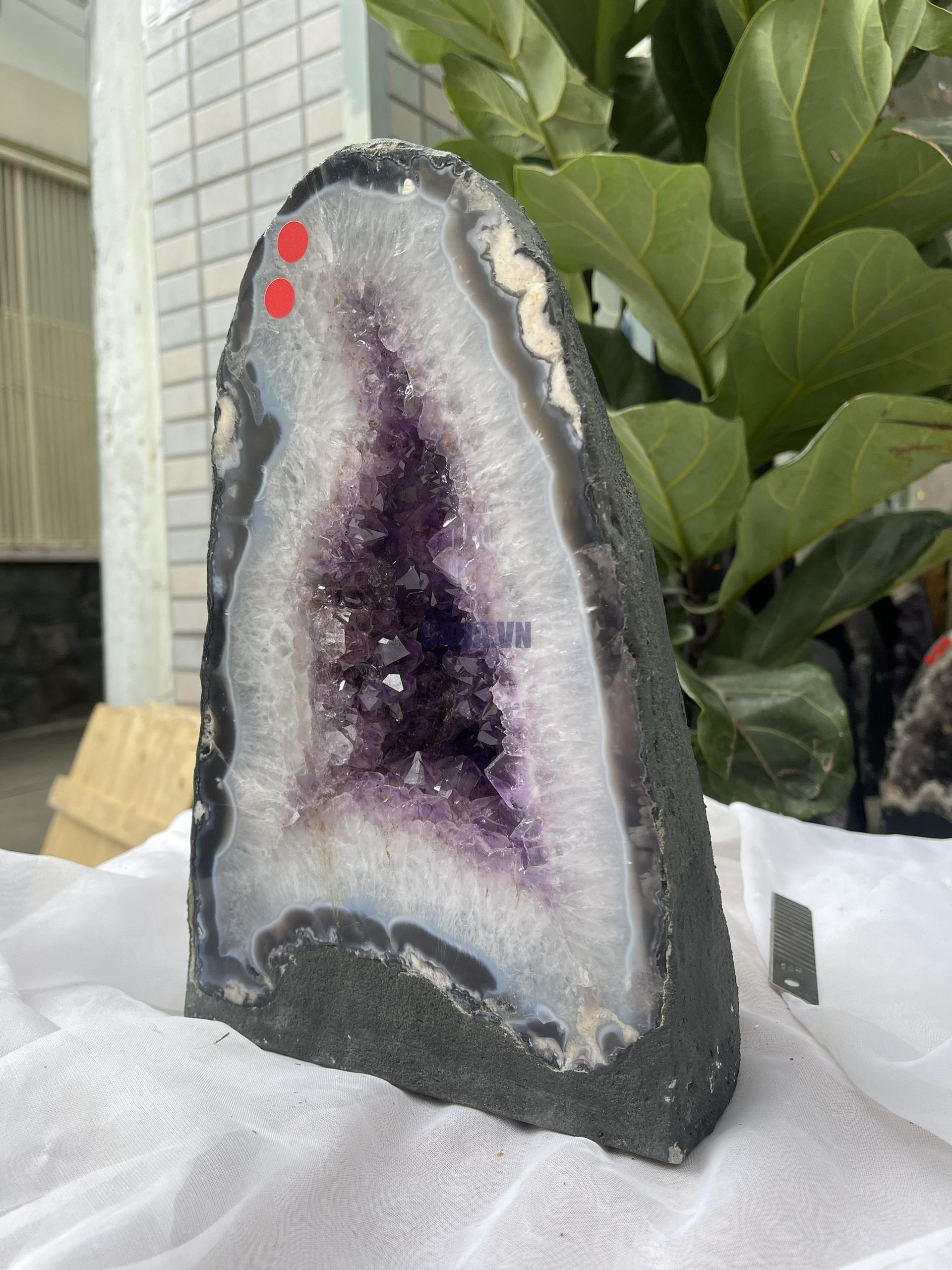 Hốc Thạch Anh Tím - Amethyst Geode (T150), KT: 29 x 19 CM, KL : 8.84kg