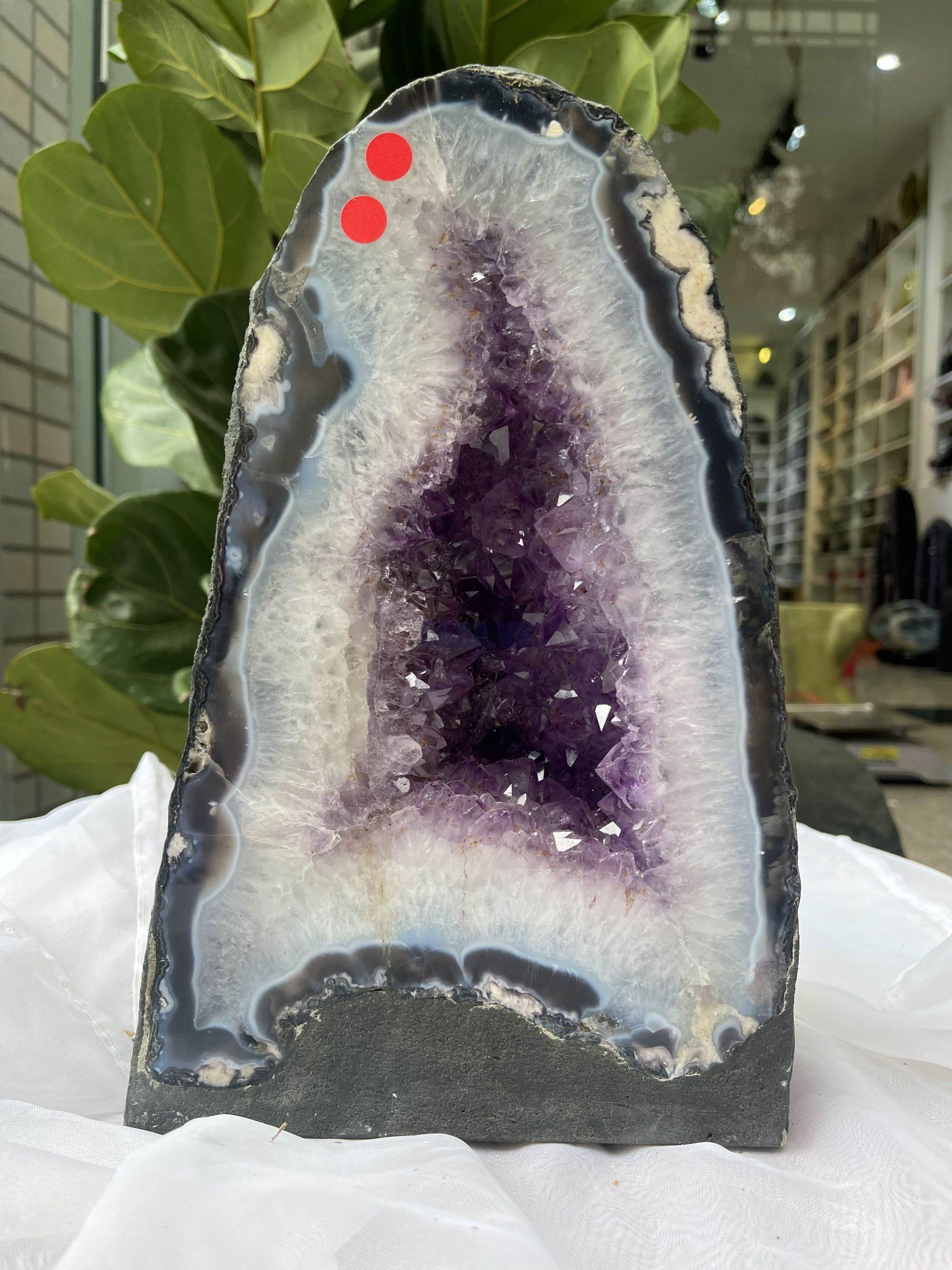 Hốc Thạch Anh Tím - Amethyst Geode (T150), KT: 29 x 19 CM, KL : 8.84kg