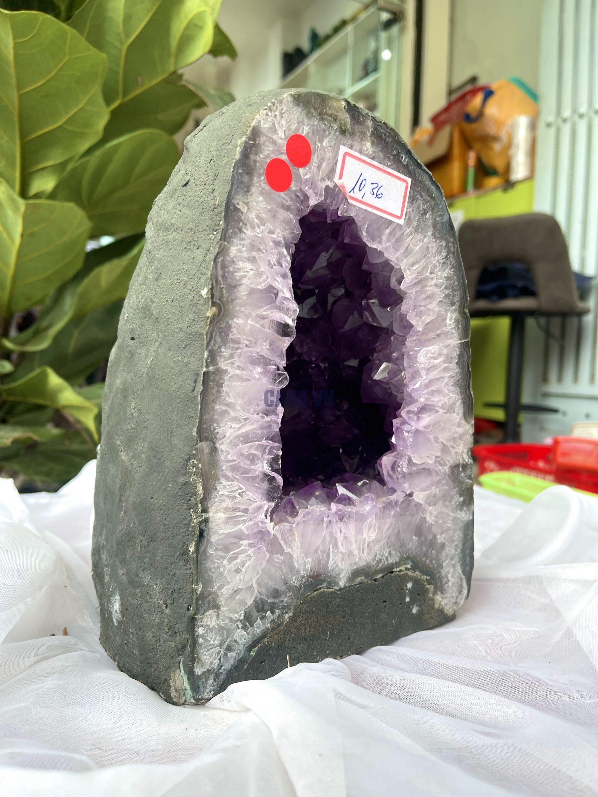 Hốc Thạch Anh Tím - Amethyst Geode (T151), KT: 24 x 16.5 CM, KL :10.36kg