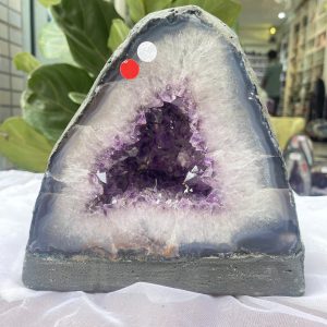 Hốc Thạch Anh Tím - Amethyst Geode (T156), KT: 19.5 x 19.5 CM, KL :6.2 kg