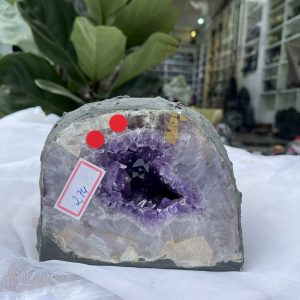 Hốc Thạch Anh Tím - Amethyst Geode (T160), KT: 12 x 13.5 CM, KL :2.74kg