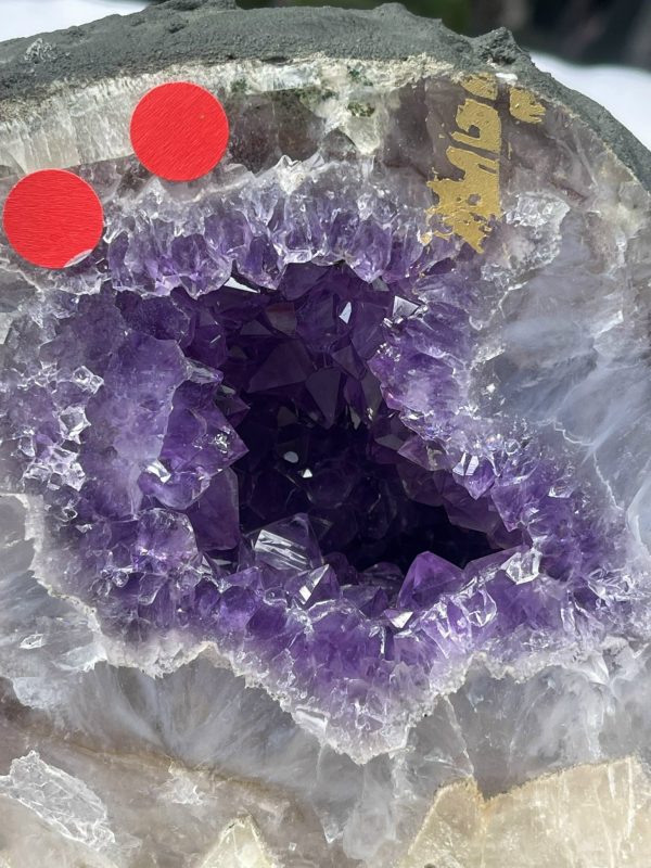 Hốc Thạch Anh Tím - Amethyst Geode (T160), KT: 12 x 13.5 CM, KL :2.74kg