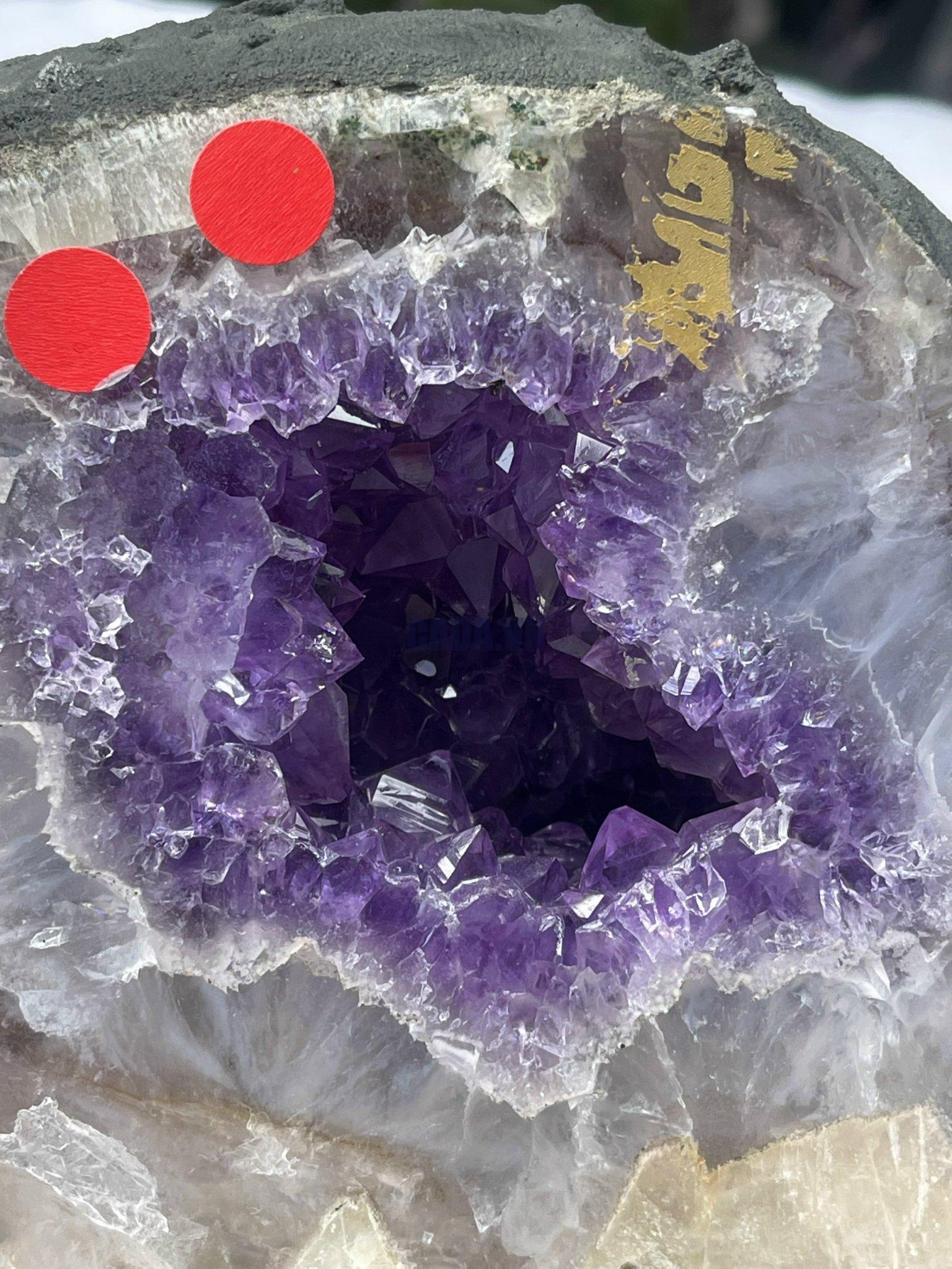 Hốc Thạch Anh Tím - Amethyst Geode (T160), KT: 12 x 13.5 CM, KL :2.74kg