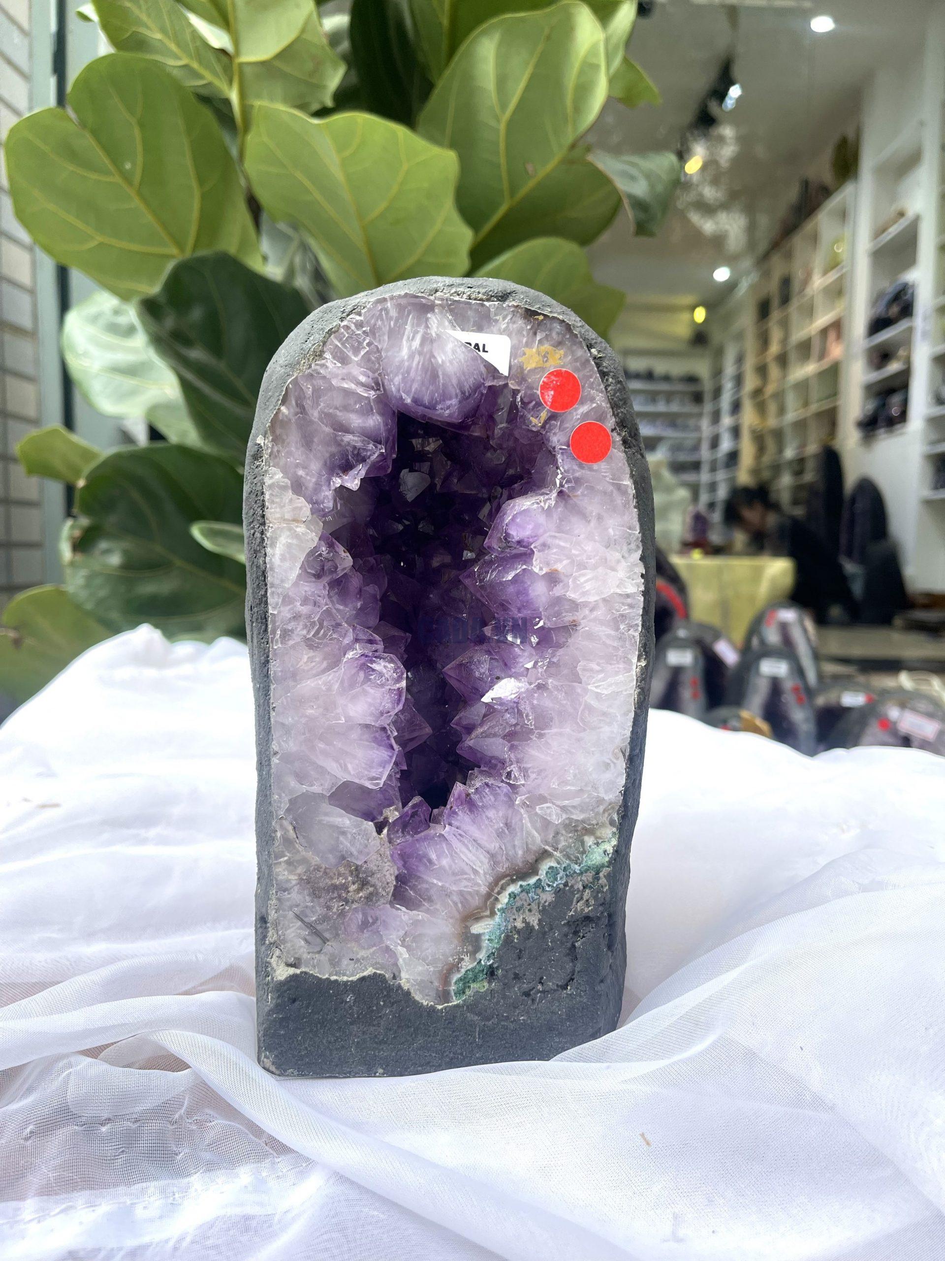 Hốc Thạch Anh Tím - Amethyst Geode (T159), KT: 22 x 10.5 CM, KL :4.8kg