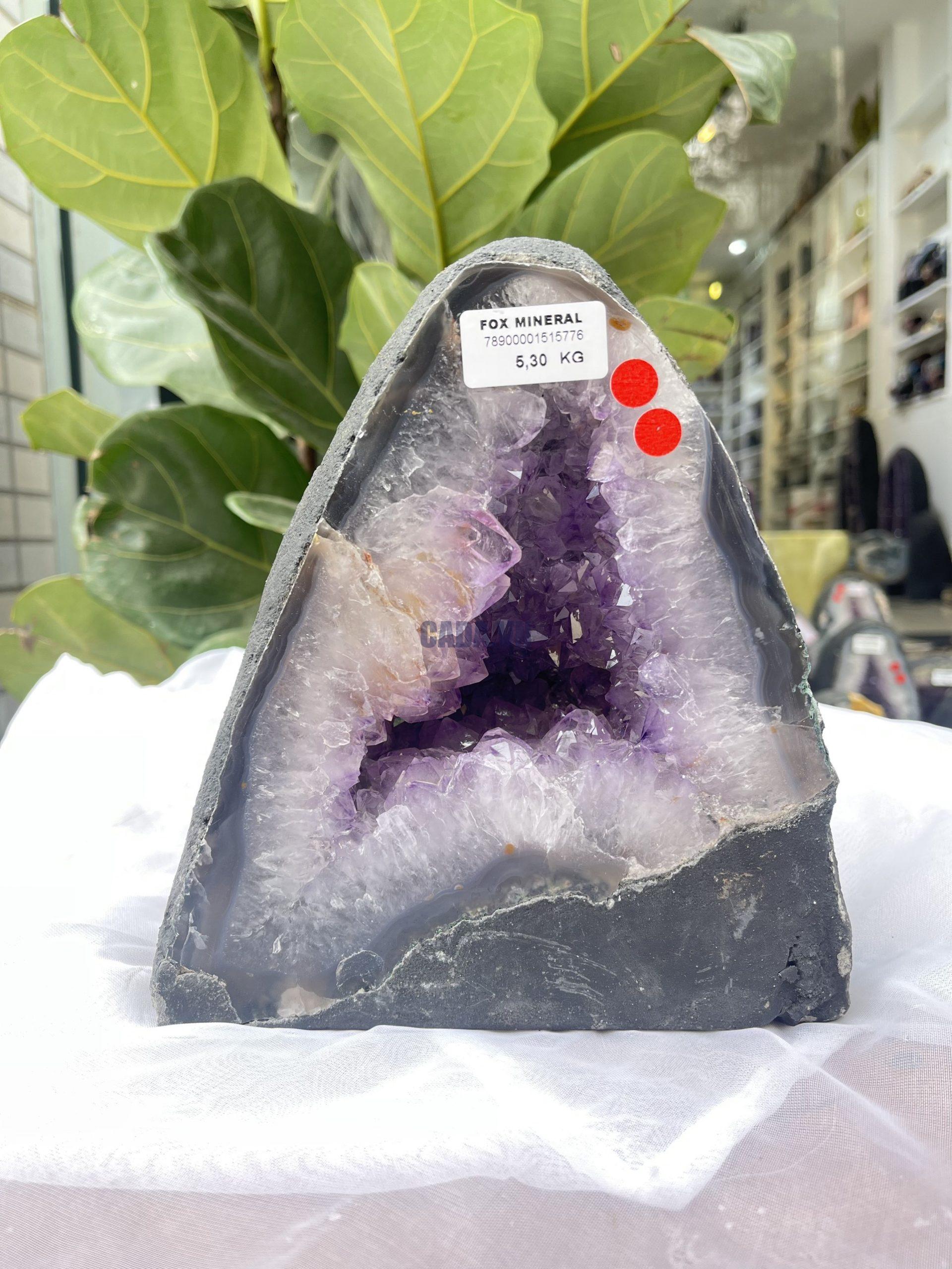 Hốc Thạch Anh Tím - Amethyst Geode (T161), KT: 20x18 CM, KL : 5.3kg