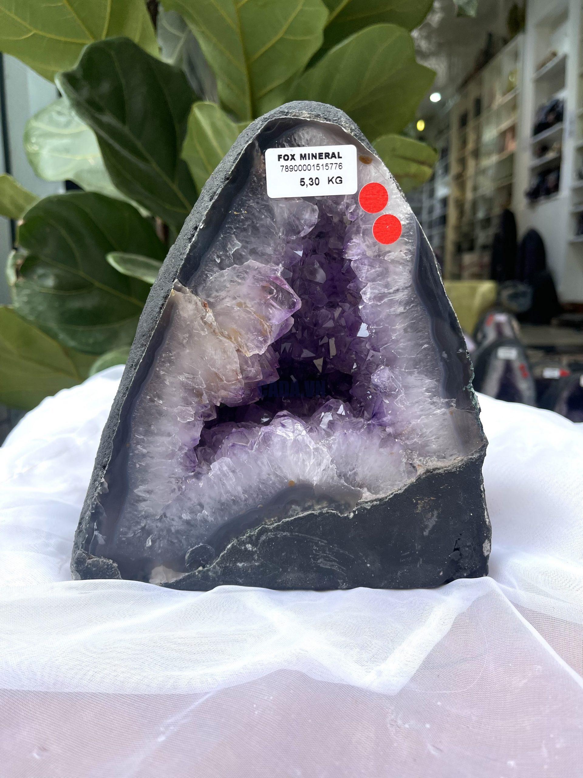 Hốc Thạch Anh Tím - Amethyst Geode (T161), KT: 20x18 CM, KL : 5.3kg