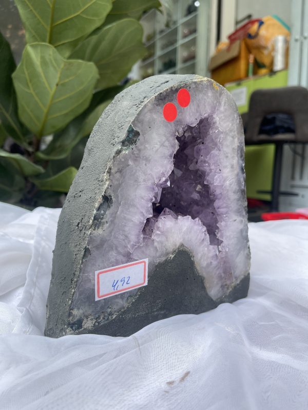 Hốc Thạch Anh Tím - Amethyst Geode (T162), KT: 18.5 x 18.5 CM, KL : 4.92kg