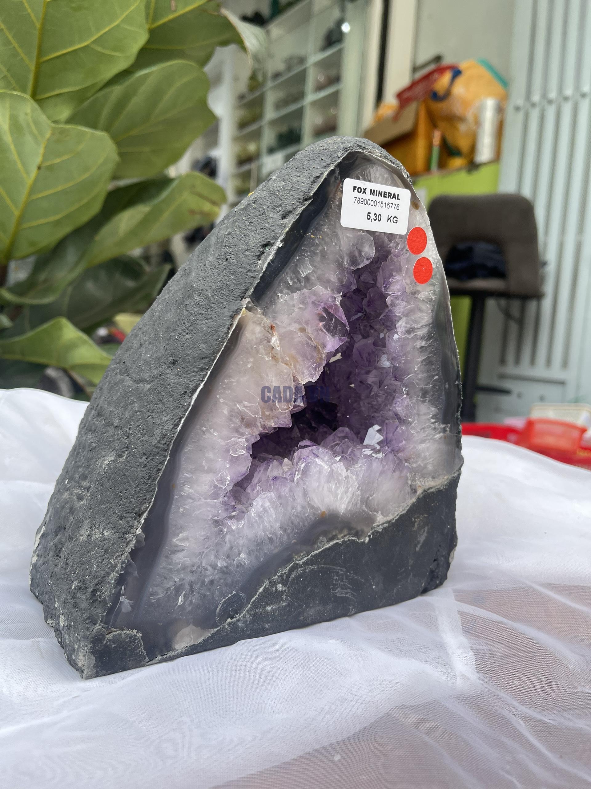 Hốc Thạch Anh Tím - Amethyst Geode (T161), KT: 20x18 CM, KL : 5.3kg