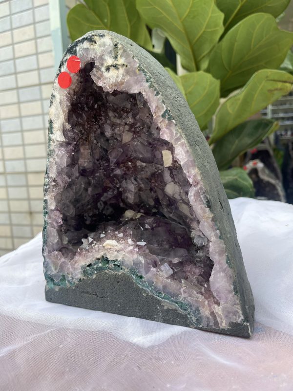 Hốc Thạch Anh Tím - Amethyst Geode (T163), KT: 22 x 17.5 CM, KL : 5.22kg