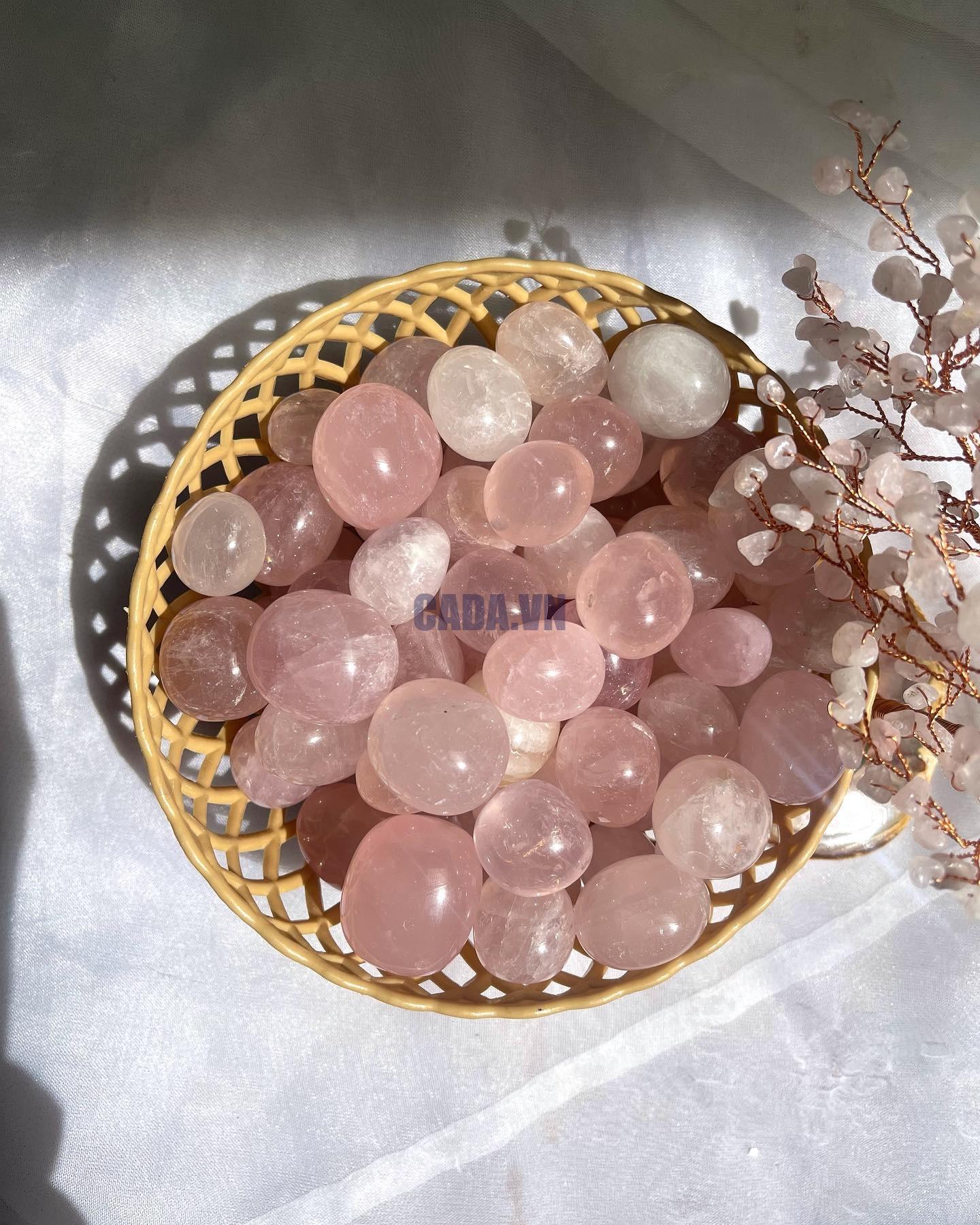 Tumble thạch anh hồng - Rose Quartz Tumble | Đá thanh tẩy, Tarot, Healing, sưu tầm