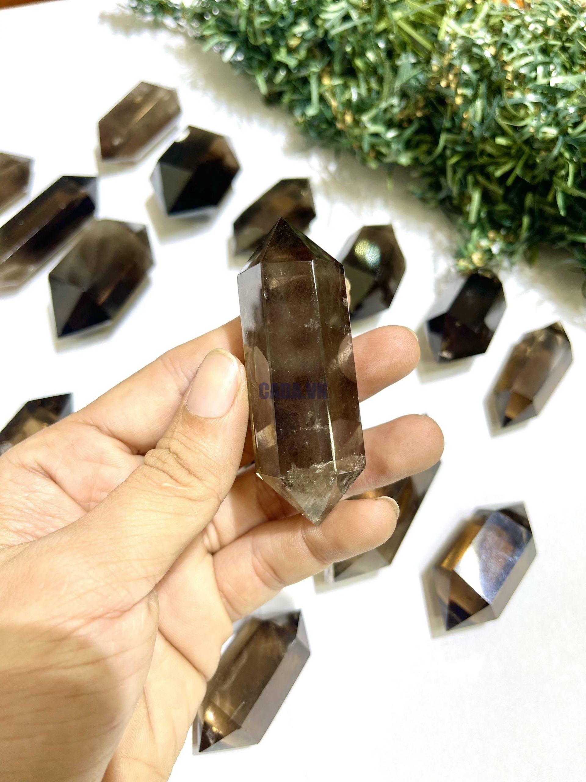 SMOKY QUARTZ DOUBLE POINT| Trụ thạch anh khói 2 đầu | CADA.VN