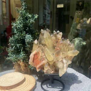Cụm tinh thể thạch anh vàng KT : 13 x 13 cm | CADA DECOR