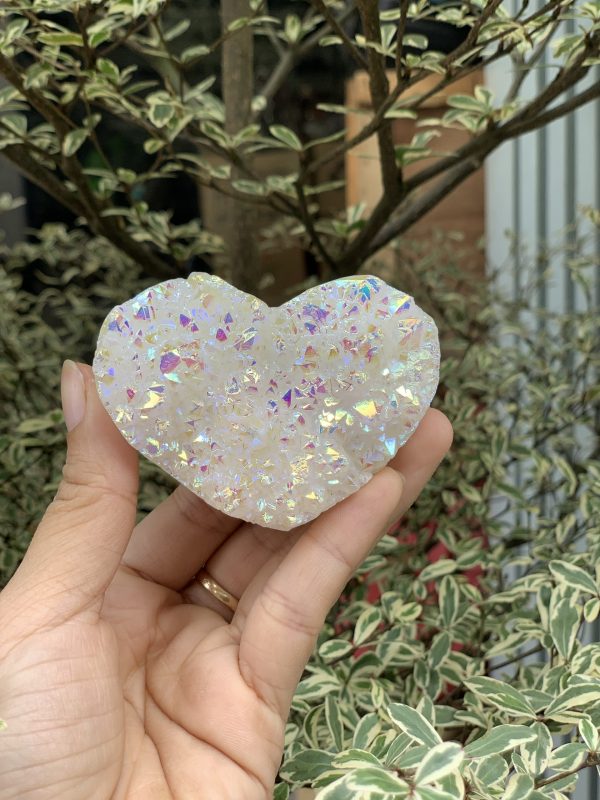 Tim thạch anh hào quang | Tim Angel Aura Quartz | Đá trang trí, sưu tầm, healing | CADA DECOR