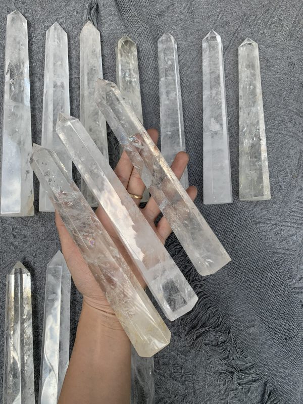 Trụ thạch anh trắng 20-30cm | Đá trang trí, sưu tầm, healing | CADA DECOR