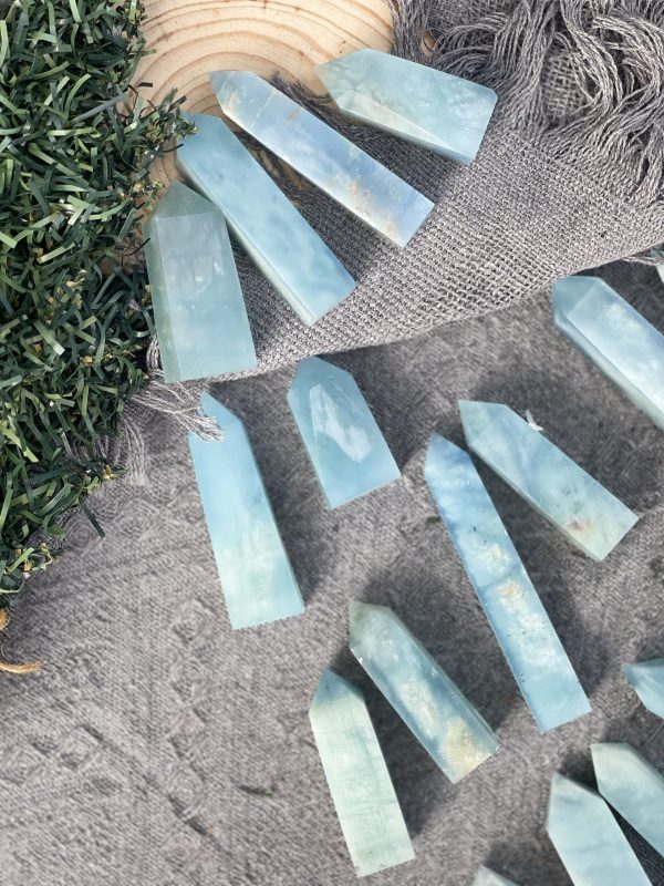 Trụ đá Ngọc Hải Lam | Aquamarine point | Đá trang trí, sưu tầm, healing | CADA DECOR