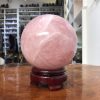 Bi cầu Thạch Anh Hồng – Rose Quartz Sphere (BH144), ĐK: 11,46 CM, KL: 2,025 KG