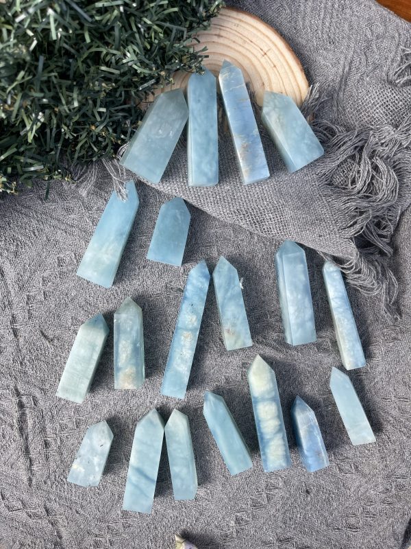 Trụ đá Ngọc Hải Lam | Aquamarine point | Đá trang trí, sưu tầm, healing | CADA DECOR