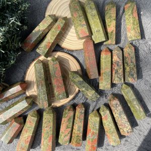 Trụ đá Vô Song | Unakite point | Đá trang trí, sưu tầm, healing | CADA DECOR